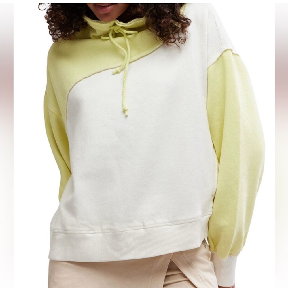FP Movement ColorBlock Homestretch Pullover Sour Citrus Combo 25” P2P NWOT $128